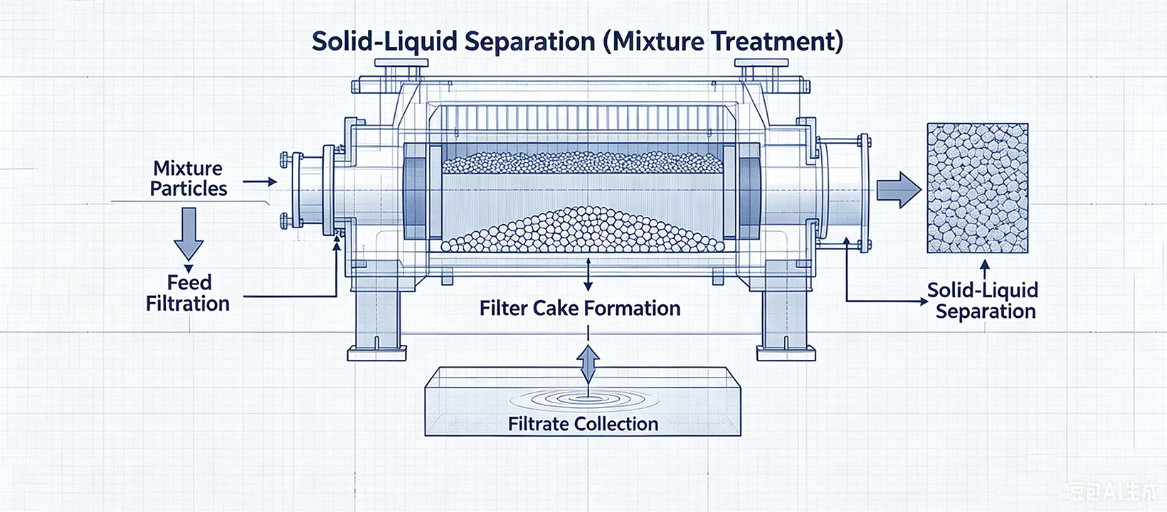 Solid-liquid separation of mixture
